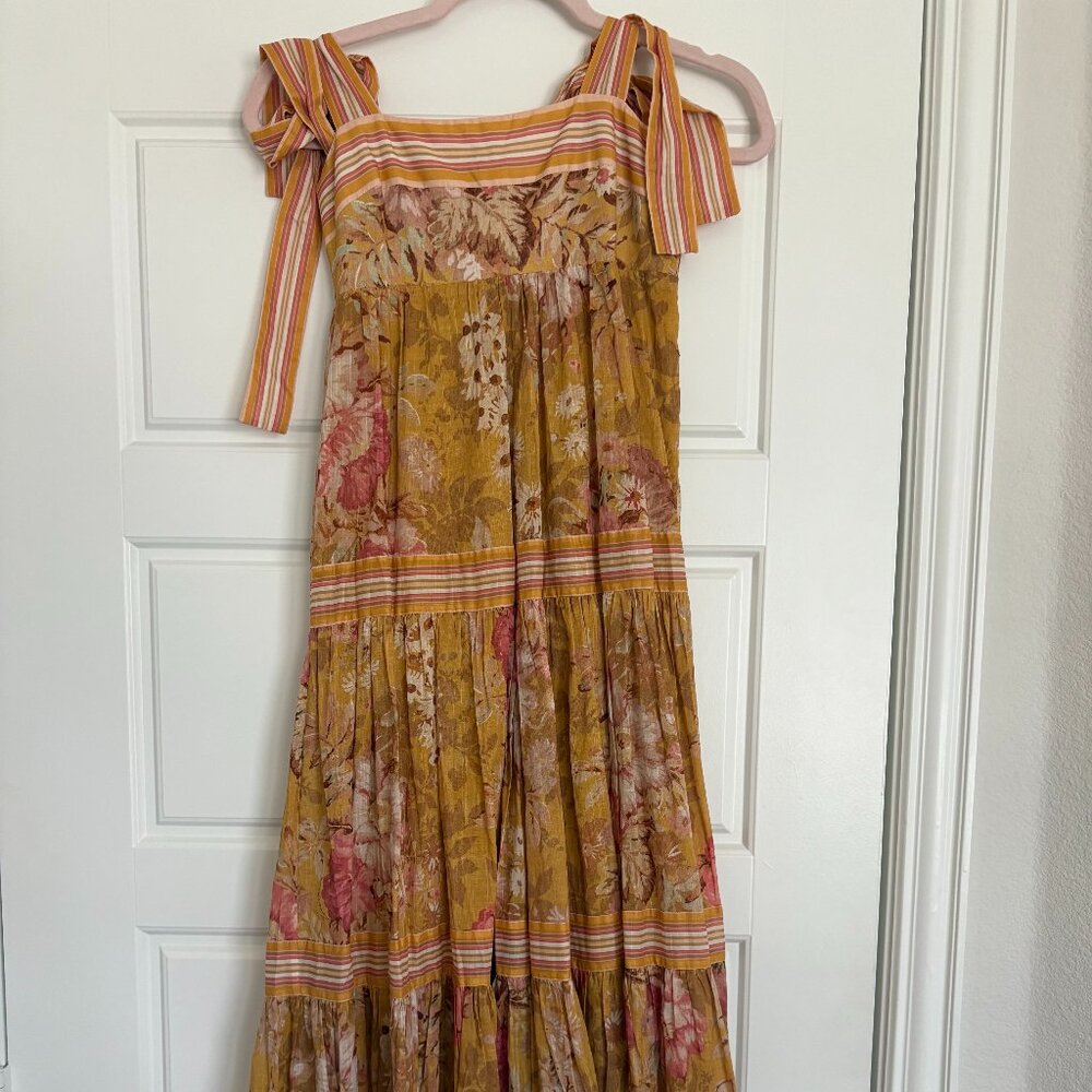 Zimmermann tiered floral-print gauze dress